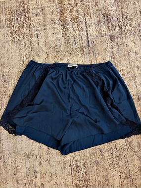Abercrombie & Fitch Lace and Satin Sleep Short Blue Large